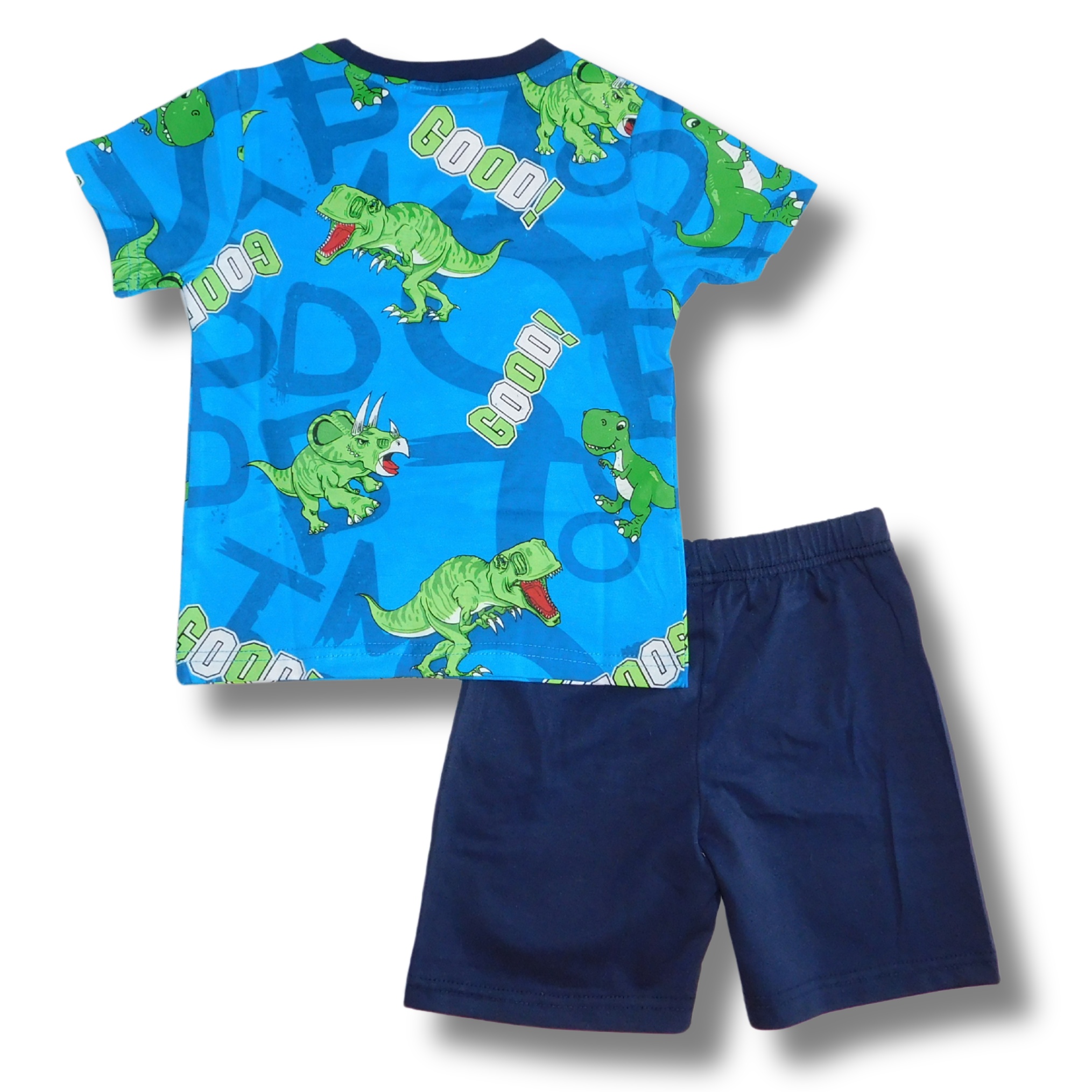 Chlapecké letní pyžama Kugo MP5883 tyrkysové / tm. modré